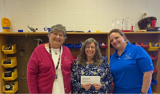 left to right: Loretta Peterman, STEM Education Manager at Brewer Science; Leigh Ann Carpenter with Rolla Technical Institute; and Cheryl Hoener, Employment Coordinator at Brewer Science